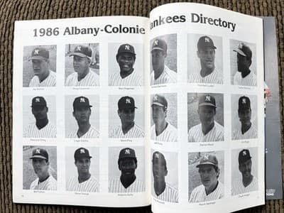 1986 Albany Colonie NY Yankees Yearbook, 51 Cards, Multiple Autographs - Thumbnail 3