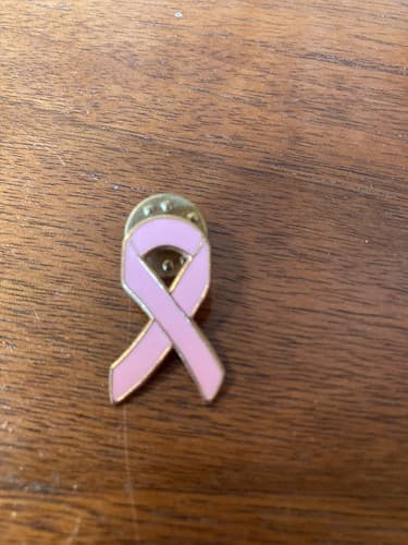Pink Ribbon Breast Cancer Awareness 1" Lapel Hat Pin metal tie tack Komen