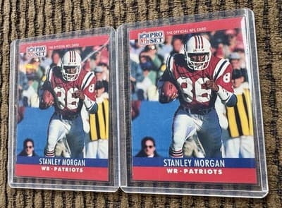 STANLEY MORGAN 1978-1990 New England Patriots 12 Card Lot, 3 1978 Rookie Cards - Thumbnail 7