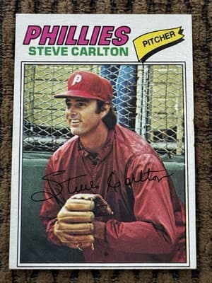 1977 Topps Baseball Lot Of 6 Cards Steve Carlton Dennis Eckersley Tony Perez Etc - Thumbnail 7