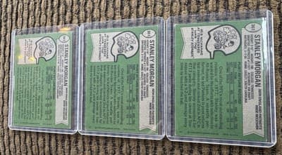 STANLEY MORGAN 1978-1990 New England Patriots 12 Card Lot, 3 1978 Rookie Cards - Thumbnail 4