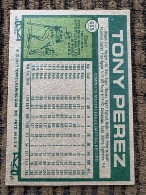 1977 Topps Baseball Lot Of 6 Cards Steve Carlton Dennis Eckersley Tony Perez Etc - Thumbnail 6