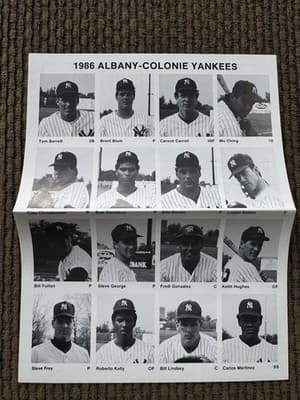 1986 Albany Colonie NY Yankees Yearbook, 51 Cards, Multiple Autographs - Thumbnail 8