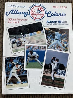 1986 Albany Colonie NY Yankees Yearbook, 51 Cards, Multiple Autographs - Thumbnail 2