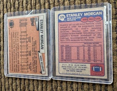 STANLEY MORGAN 1978-1990 New England Patriots 12 Card Lot, 3 1978 Rookie Cards - Thumbnail 10