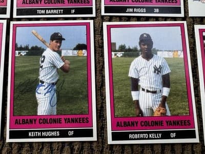 1986 Albany Colonie NY Yankees Yearbook, 51 Cards, Multiple Autographs - Thumbnail 11