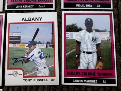 1986 Albany Colonie NY Yankees Yearbook, 51 Cards, Multiple Autographs - Thumbnail 14