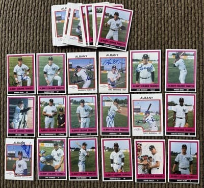 1986 Albany Colonie NY Yankees Yearbook, 51 Cards, Multiple Autographs - Thumbnail 9