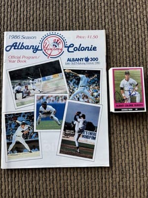 1986 Albany Colonie NY Yankees Yearbook, 51 Cards, Multiple Autographs