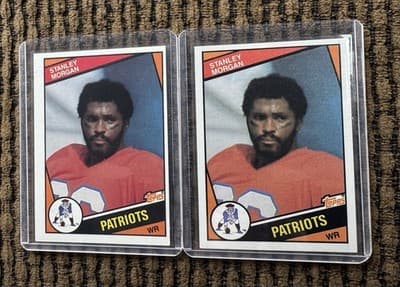 STANLEY MORGAN 1978-1990 New England Patriots 12 Card Lot, 3 1978 Rookie Cards - Thumbnail 5