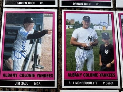 1986 Albany Colonie NY Yankees Yearbook, 51 Cards, Multiple Autographs - Thumbnail 17