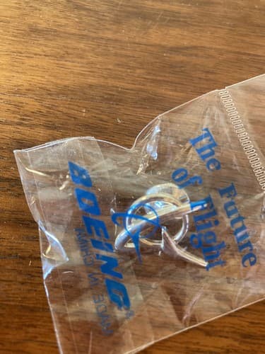 Vintage NASA The Future of Flight Boeing hat Lapel Pin Tie Tack silver tone - Thumbnail 2