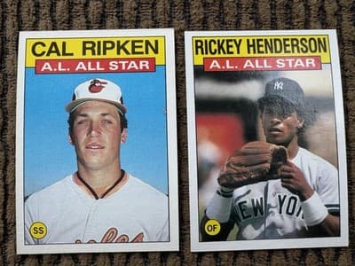 1986, Lot Of 22 Topps All Stars MLB Baseball Cards In Order, All 22 All Stars - Thumbnail 16