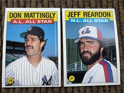 1986, Lot Of 22 Topps All Stars MLB Baseball Cards In Order, All 22 All Stars - Thumbnail 12