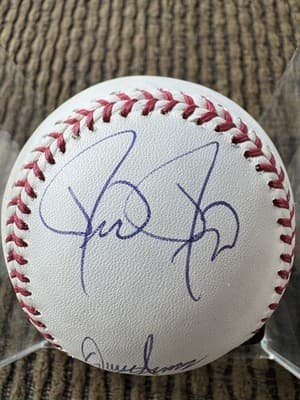 MINT Seattle Mariners Announcers - RICK RIZZS, DAVE SIMS, Autographed Baseball - Thumbnail 2