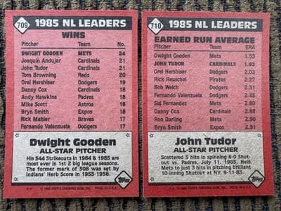 1986, Lot Of 22 Topps All Stars MLB Baseball Cards In Order, All 22 All Stars - Thumbnail 11