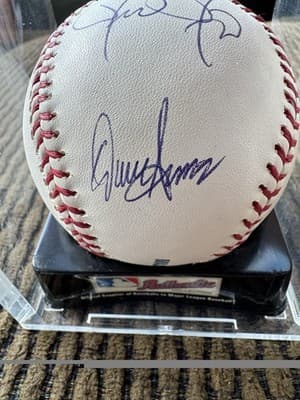 MINT Seattle Mariners Announcers - RICK RIZZS, DAVE SIMS, Autographed Baseball - Thumbnail 4