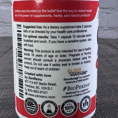 ZenRenu Akkermansia Super Berberine Glucose Metabolism Gut Support 60 capsules - Thumbnail 4