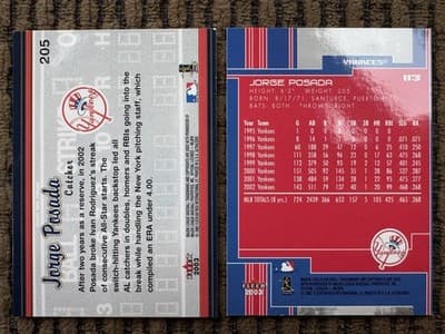 1998-2007 Jorge Posada, Hideki Matsui 16 Card Lot - NY Yankees - Thumbnail 15