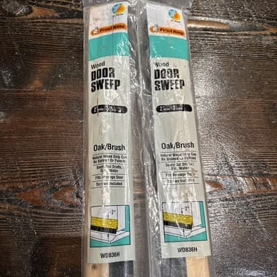 Frost King 2 in. x 36 in. Heavy-Duty Aluminum/Brush White Door Sweep - 2 Pack - Thumbnail 2