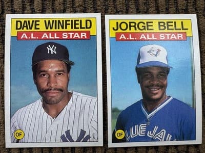1986, Lot Of 22 Topps All Stars MLB Baseball Cards In Order, All 22 All Stars - Thumbnail 18