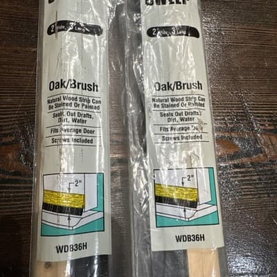 Frost King 2 in. x 36 in. Heavy-Duty Aluminum/Brush White Door Sweep - 2 Pack - Thumbnail 3
