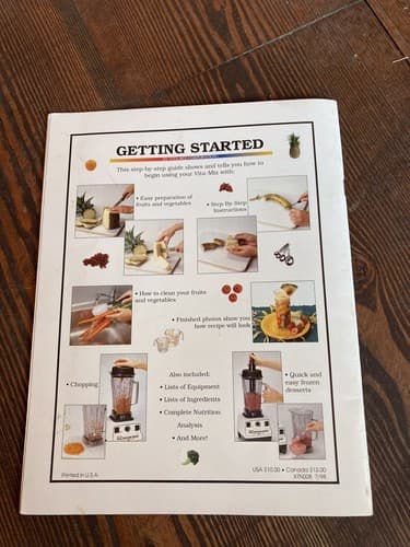 Getting Started Recipes Vita-Mix Step-by-Step Guide 1998 - Thumbnail 2
