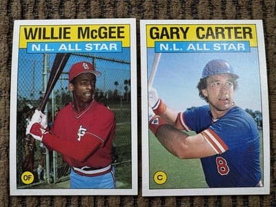 1986, Lot Of 22 Topps All Stars MLB Baseball Cards In Order, All 22 All Stars - Thumbnail 8