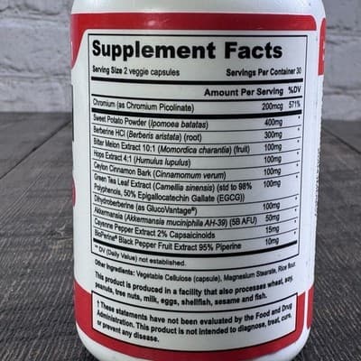 ZenRenu Akkermansia Super Berberine Glucose Metabolism Gut Support 60 capsules - Thumbnail 3
