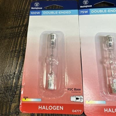 3 Bulbs Westinghouse Halo Double-Ended 120V Light Bulb - 04777 100W - 04779 75W - Thumbnail 2