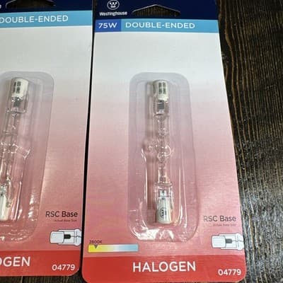 3 Bulbs Westinghouse Halo Double-Ended 120V Light Bulb - 04777 100W - 04779 75W - Thumbnail 4