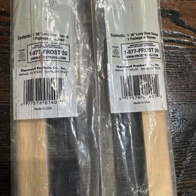 Frost King 2 in. x 36 in. Heavy-Duty Aluminum/Brush White Door Sweep - 2 Pack - Thumbnail 6