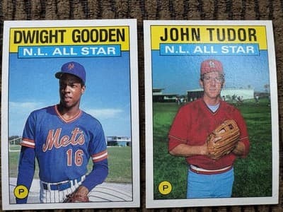 1986, Lot Of 22 Topps All Stars MLB Baseball Cards In Order, All 22 All Stars - Thumbnail 10