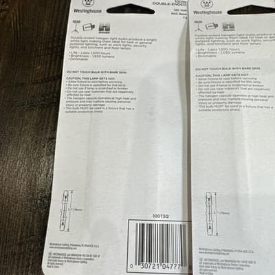 3 Bulbs Westinghouse Halo Double-Ended 120V Light Bulb - 04777 100W - 04779 75W - Thumbnail 6