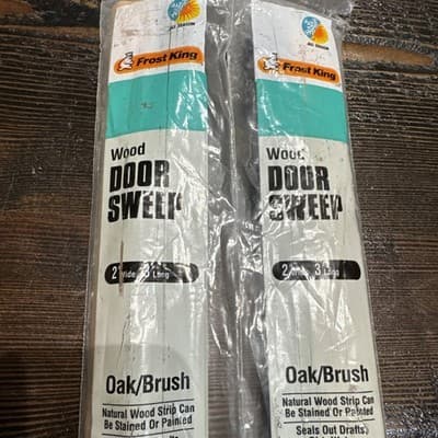 Frost King 2 in. x 36 in. Heavy-Duty Aluminum/Brush White Door Sweep - 2 Pack - Thumbnail 4