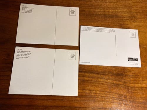 Lot Of 3 Postcards 767 747 Boeing DFW Shower Of Affection Airplane Airline - Thumbnail 2