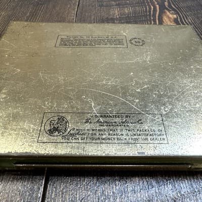 Vintage Lucky Strike “It’s Toasted” Flat Fifths Cigarettes Metal Tin - Thumbnail 9