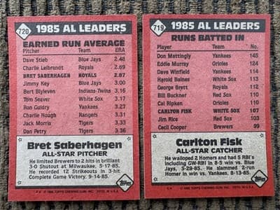 1986, Lot Of 22 Topps All Stars MLB Baseball Cards In Order, All 22 All Stars - Thumbnail 21