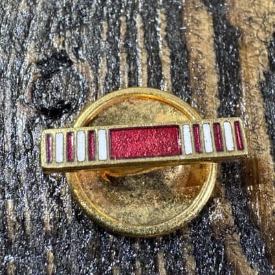 Vintage Original WWII Good Conduct Medal Ribbon Bar Metal Pin Army