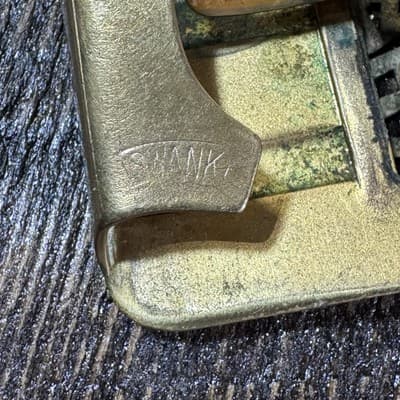Vintage Swank Deluxe Plate Belt Buckle Made In USA Letter Initials RAB bronze - Thumbnail 3