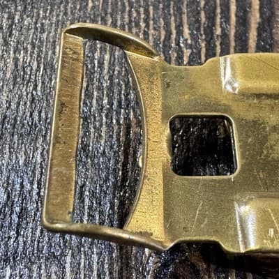 Vintage Hickok Metal Belt Buckle Made In USA Letters RB - Gold Color - Thumbnail 4