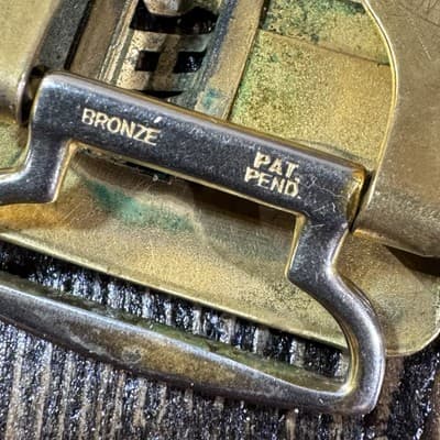 Vintage Swank Deluxe Plate Belt Buckle Made In USA Letter Initials RAB bronze - Thumbnail 5