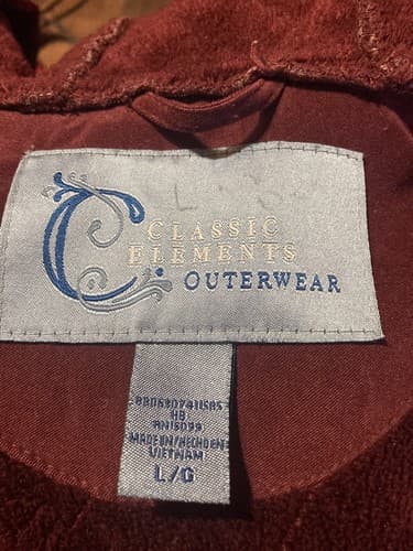 Classic Elements Outerwear Women’s Large Coat Jacket Deep Red Burgundy Quilted - Thumbnail 4
