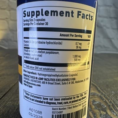 Granions Shilajit Complex for Energy Immunity & vitality Vitamin B6 Fulvic Acid - Thumbnail 3