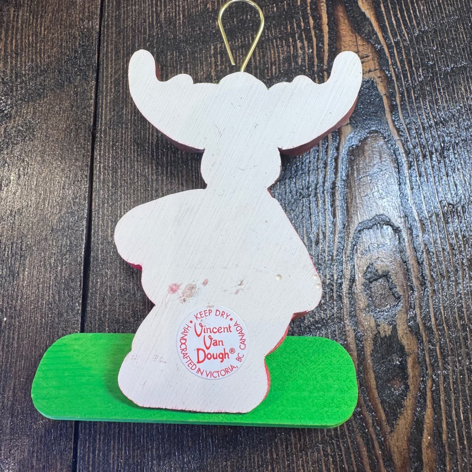 Vintage Christmas Holiday Tree Ornament Sun Peaks Snowboarding Moose - Thumbnail 2