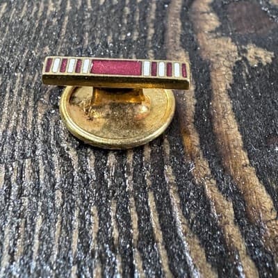 Vintage Original WWII Good Conduct Medal Ribbon Bar Metal Pin Army - Thumbnail 3