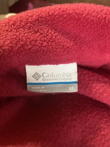 Columbia Womens Medium Pink Full Zip Mock Neck Fleece Jacket Pockets - Thumbnail 7