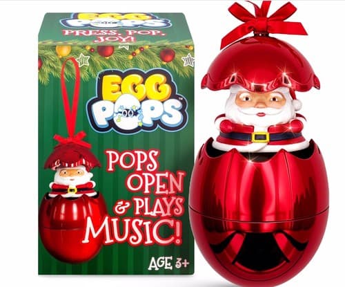 Christmas Ornament Egg Pop & Play Christmas Ball Ornament Santa Holiday Kids