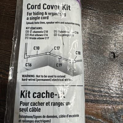 Legrand Wiremold Cable Management Kit Organizer & Hider Protector White Cordmate - Thumbnail 3