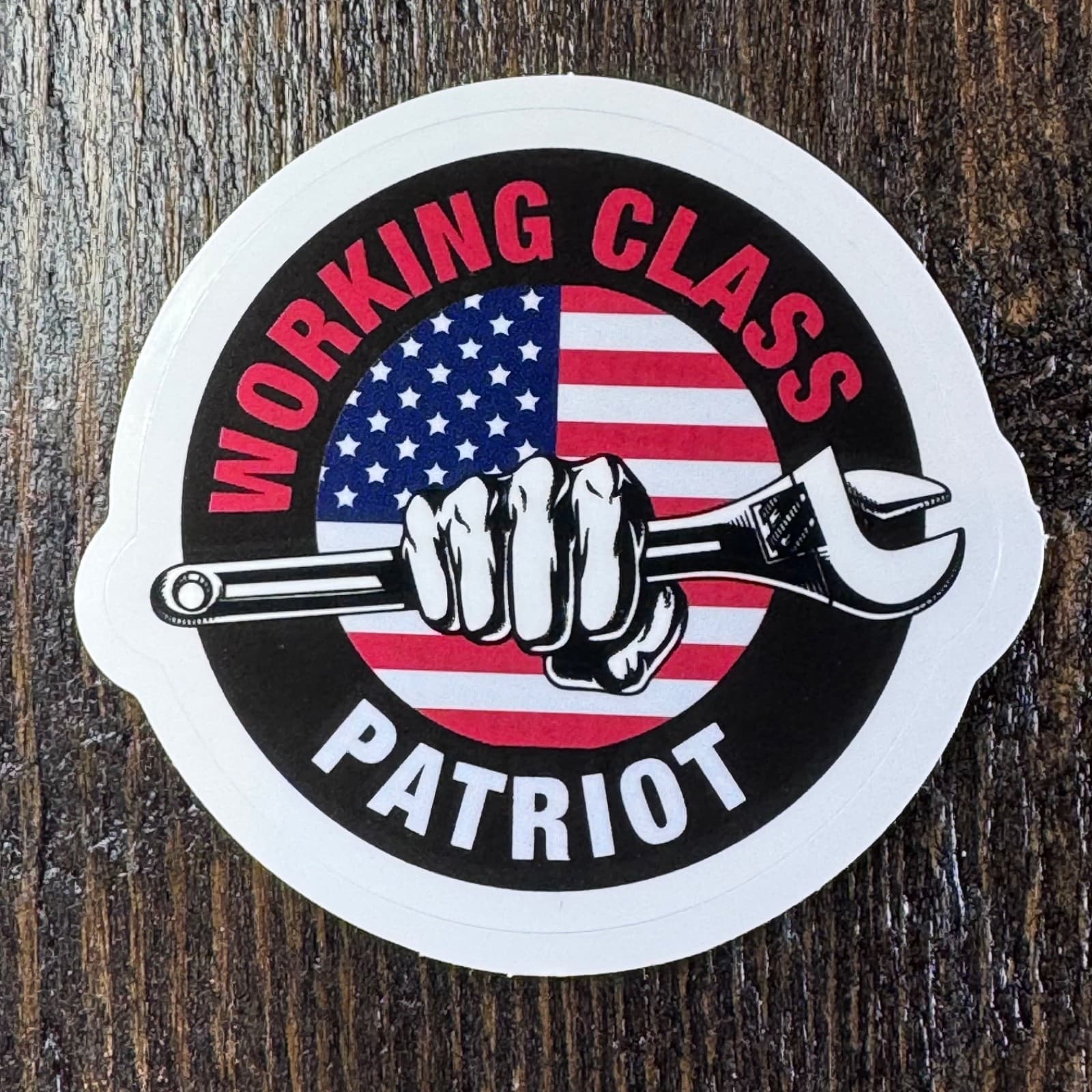 Working Class Patriot - Sticker - Water Bottle - Cell - Phone Locker